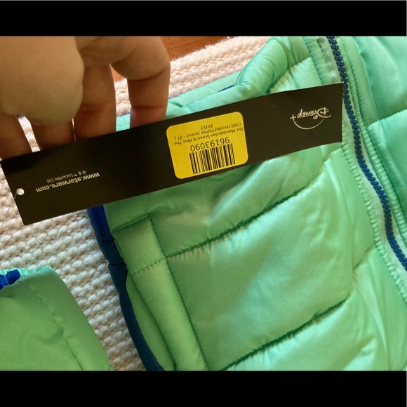 NWT The Mandalorian Green & Blue the Child Hooded Puffer Jacket- Toddler - Picture 3 of 11